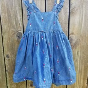 Denim Dress with Rainbow Popsicle design